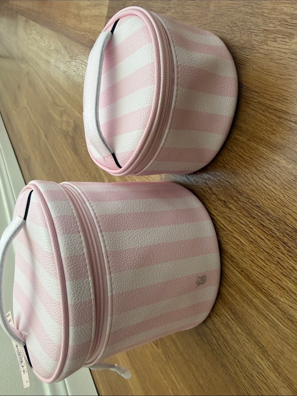 Pink Victoria’s Secret 2p NEW Cosmetic Case - Travel Carry Handle MAKEUP BOX